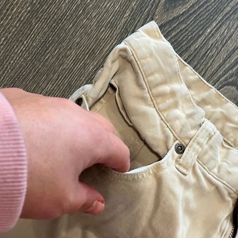 Eddie Bauer Womens Bootcut Jeans High Rise Denim Cotton Blend Stretch Tan Size 8 - Picture 6 of 12